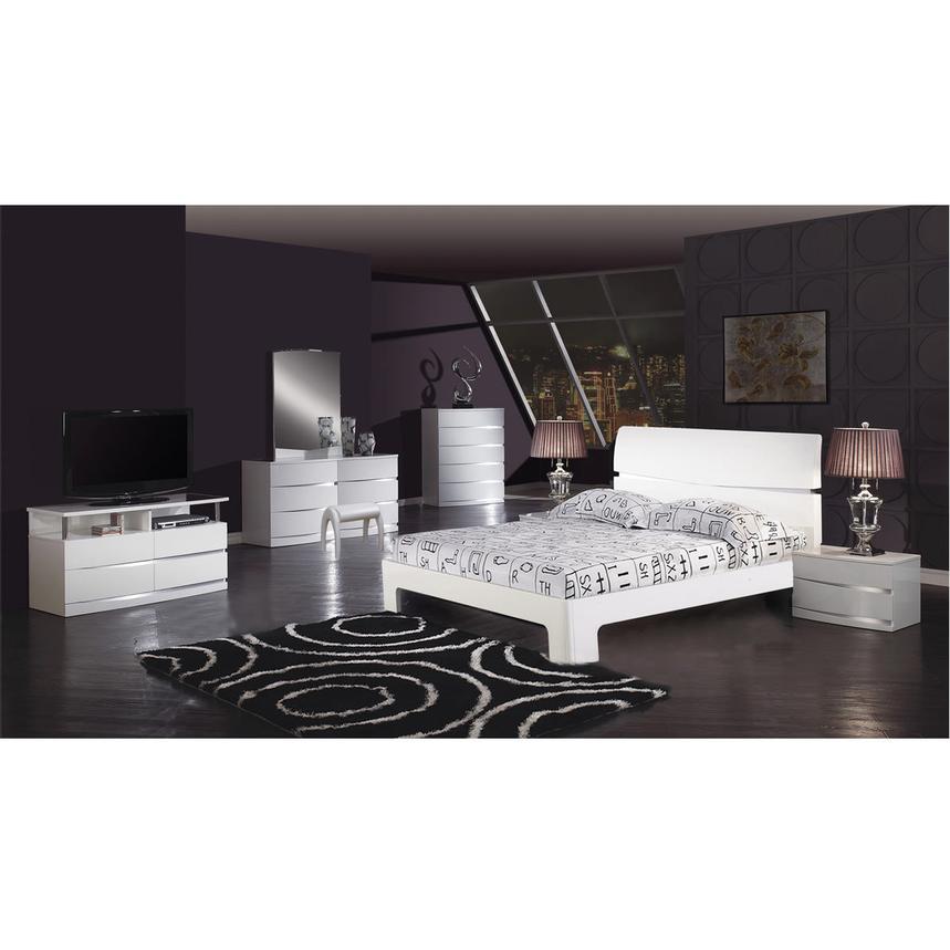 Brighton White 4-Piece Full Bedroom Set alternate image, 2 of 6 images.
