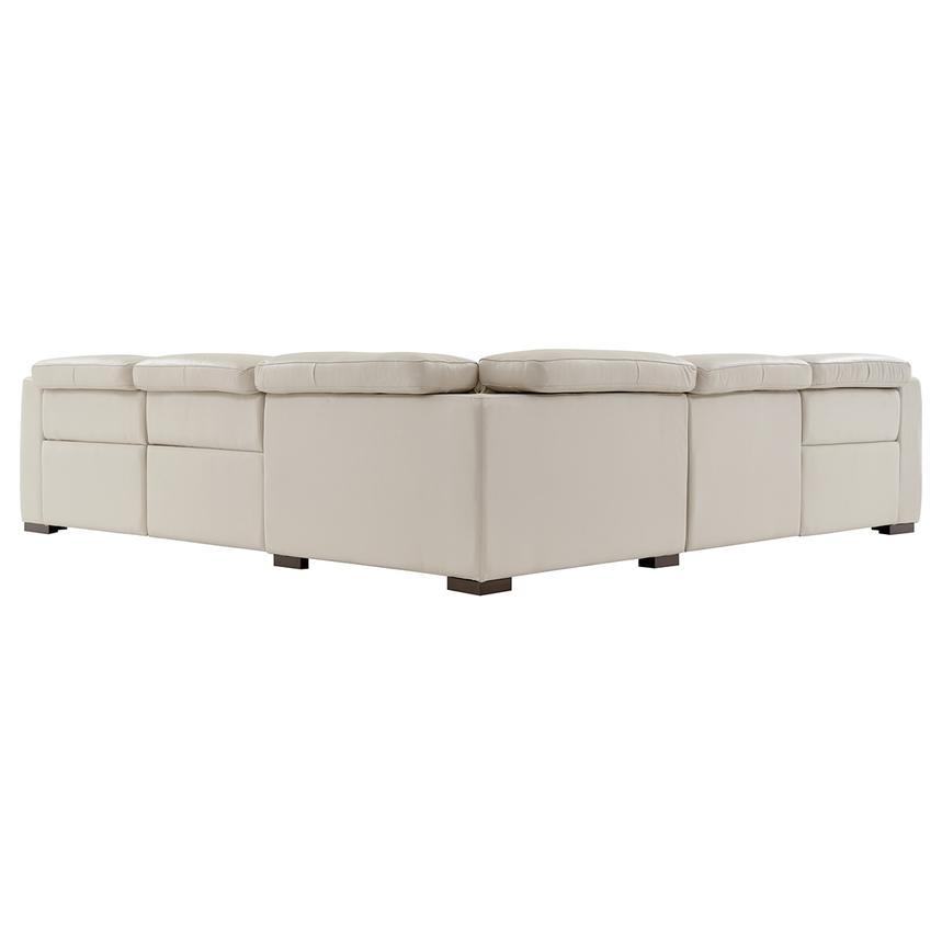 Gian Marco Light Gray Leather Power Reclining Sectional with 5PCS/2PWR  alternate image, 4 of 7 images.