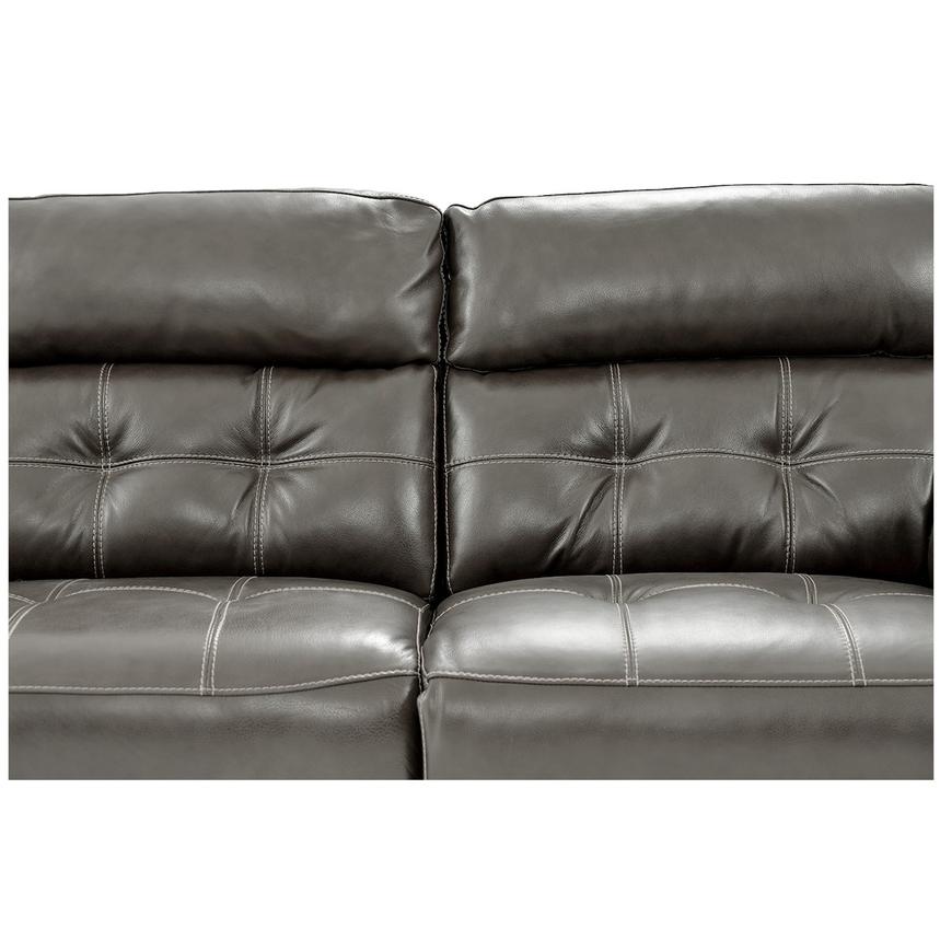 Stallion Gray Leather Power Reclining Sectional with 5PCS/3PWR  alternate image, 6 of 10 images.