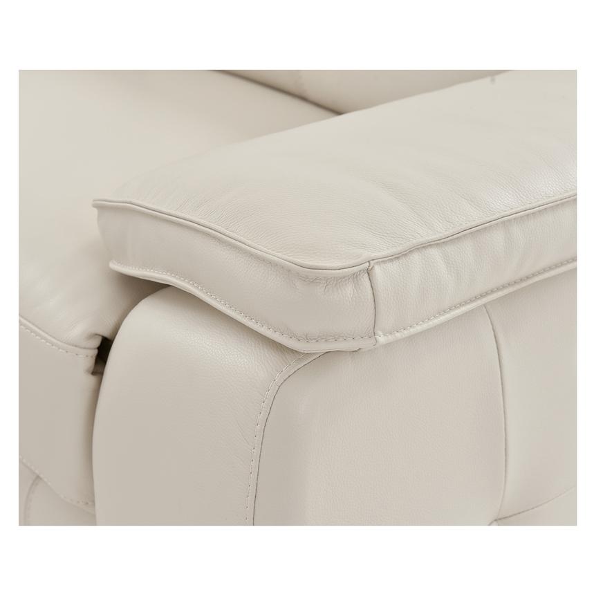 Gian Marco Light Gray Leather Power Reclining Sectional with 5PCS/3PWR alternate image, 5 of 7 images.