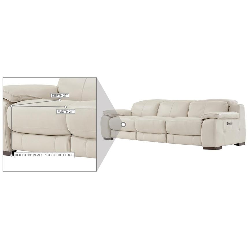 Gian Marco Light Gray Oversized Leather Sofa  alternate image, 7 of 7 images.