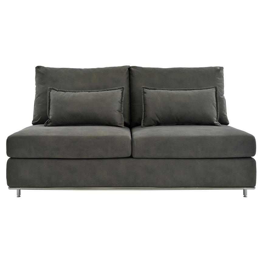 Grigio Gray Armless Loveseat  main image, 1 of 7 images.