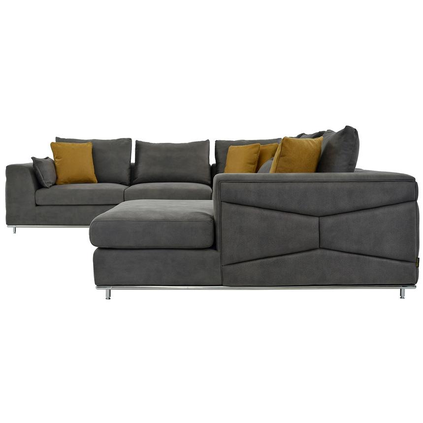 Grigio Gray 4PC Sectional Sofa w/Right Chaise  alternate image, 3 of 7 images.