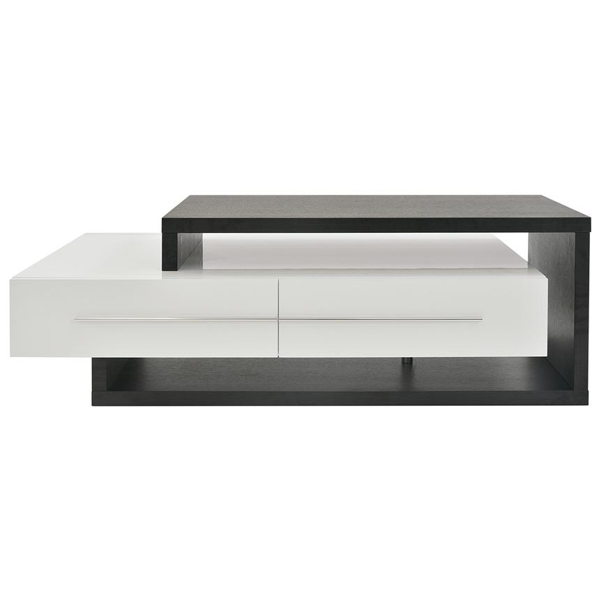 Avanti Dark Oak White Coffee Table W Casters El Dorado Furniture Avanti Dark Oak White Coffee Table W Casters Main Image 1 Of 6