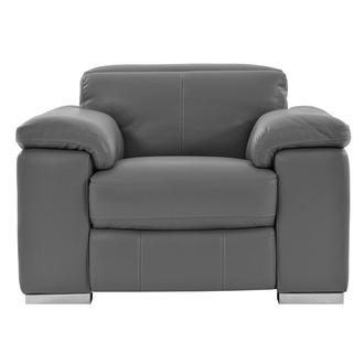 Charlie Gray Leather Power Recliner