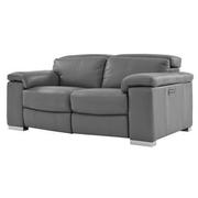 Charlie Gray Leather Power Reclining Loveseat  alternate image, 3 of 11 images.