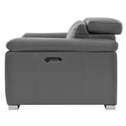 Charlie Gray Leather Power Reclining Sofa  alternate image, 5 of 11 images.