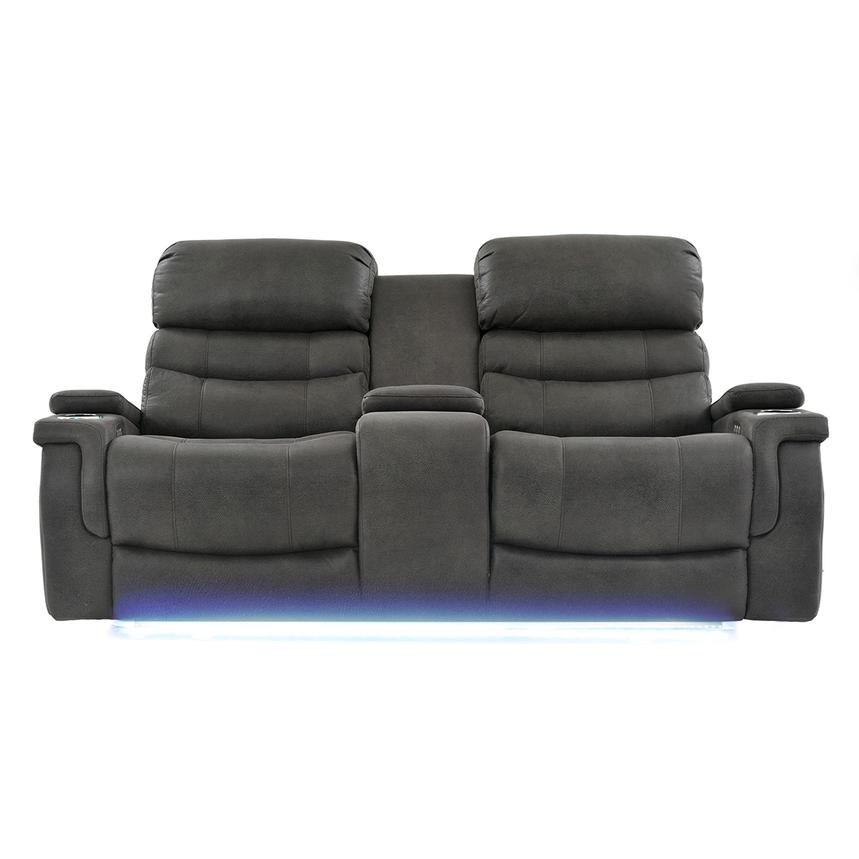 Lum Power Reclining Sofa w/Console  main image, 1 of 13 images.