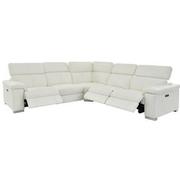 Charlie White Leather Power Reclining Sectional  alternate image, 4 of 12 images.