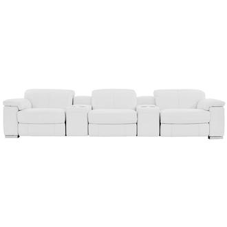 Charlie White Home Theater Leather Seating with 5PCS/2PWR
