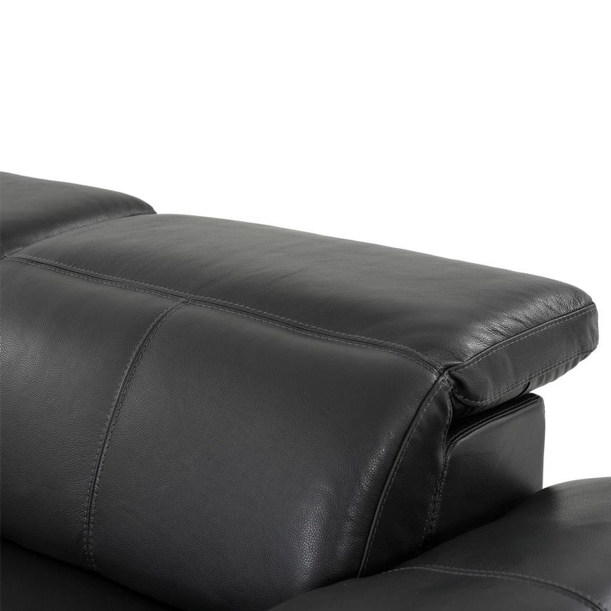 Toronto Dark Gray Leather Power Reclining Sofa w/Left Chaise  alternate image, 6 of 10 images.