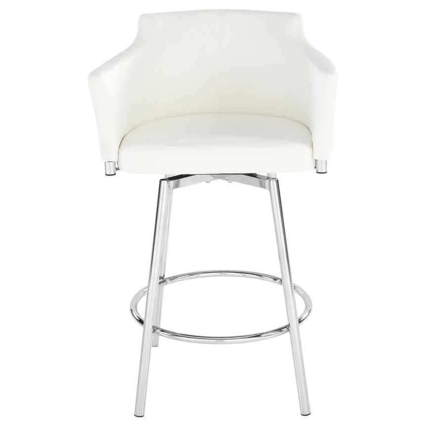 Dusty White Swivel Counter Stool  alternate image, 4 of 8 images.