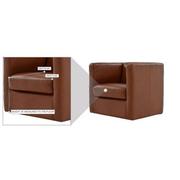 Cute Brown Leather Accent Chair  alternate image, 9 of 10 images.