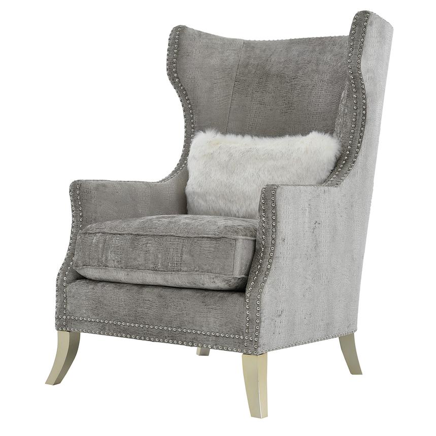Page Gray Accent Chair  main image, 1 of 8 images.