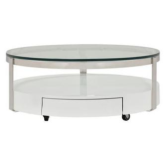 Cali Round Coffee Table w/Casters