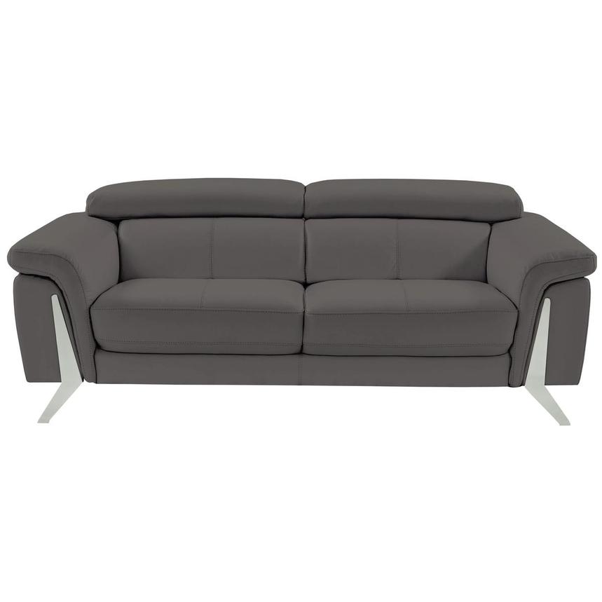 Odette Gray Leather Sofa El Dorado Furniture
