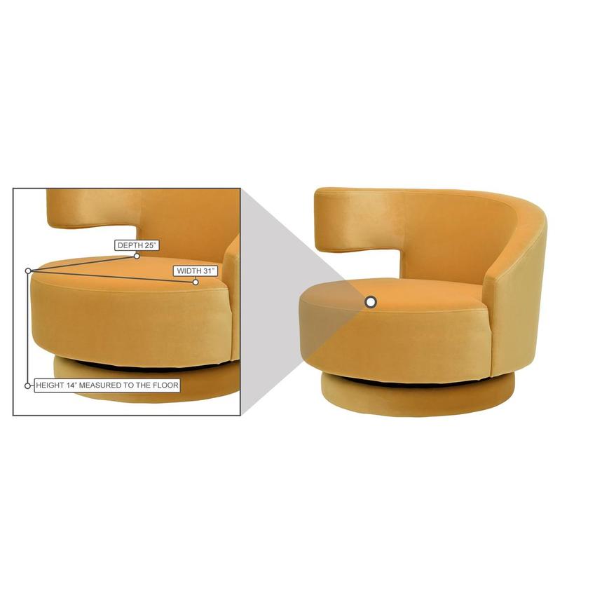 Okru Yellow Accent Chair  alternate image, 8 of 8 images.
