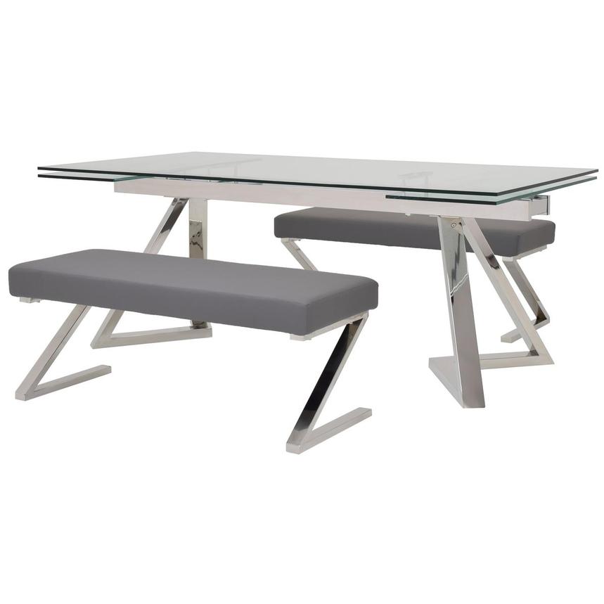 Suri Jade Gray 3 Piece Formal Dining Set El Dorado Furniture