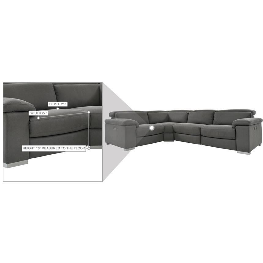 Karly Dark Gray Power Reclining Sectional with 4PCS/2PWR  alternate image, 9 of 9 images.
