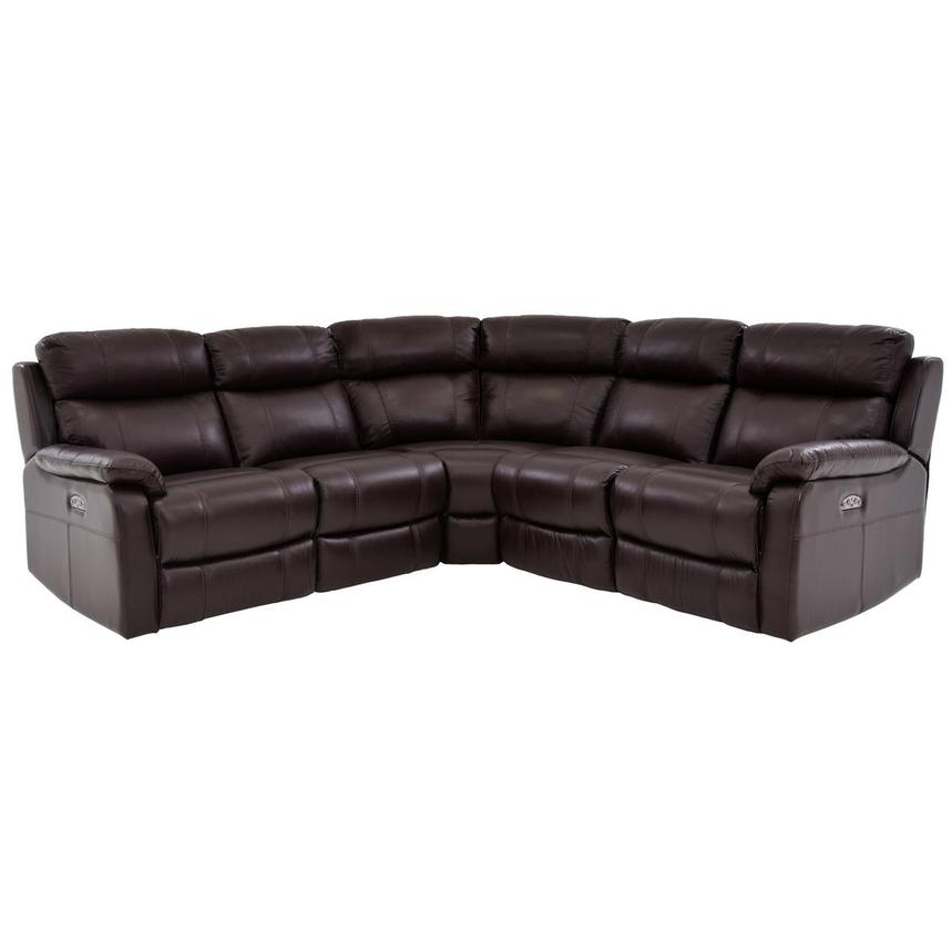 Ronald 2.0 Brown Leather Power Reclining Sectional with 5PCS/3PWR  main image, 1 of 6 images.