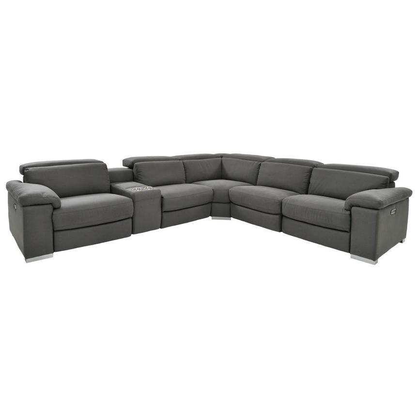 Karly Dark Gray Power Reclining Sectional with 6PCS/3PWR  main image, 1 of 10 images.