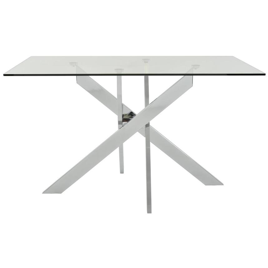 Linden Clear Rectangular Dining Table  main image, 1 of 7 images.