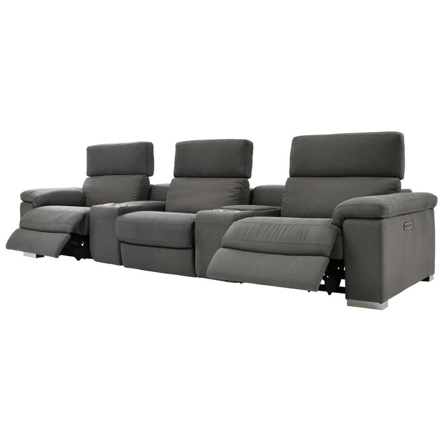 Karly Dark Gray Home Theater Seating with 5PCS/2PWR  alternate image, 4 of 11 images.