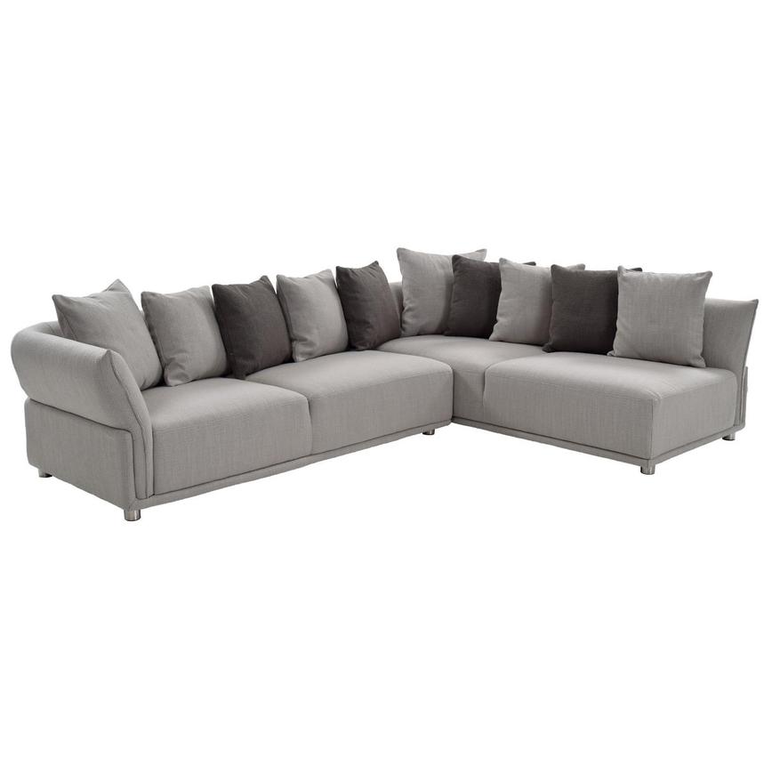 Alonzo Gray Sectional Sofa w/Right Chaise  main image, 1 of 6 images.