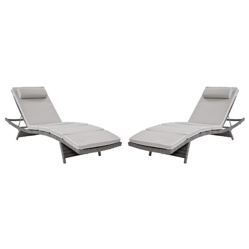 Stacy Gray Chaise Lounge Set Of 2