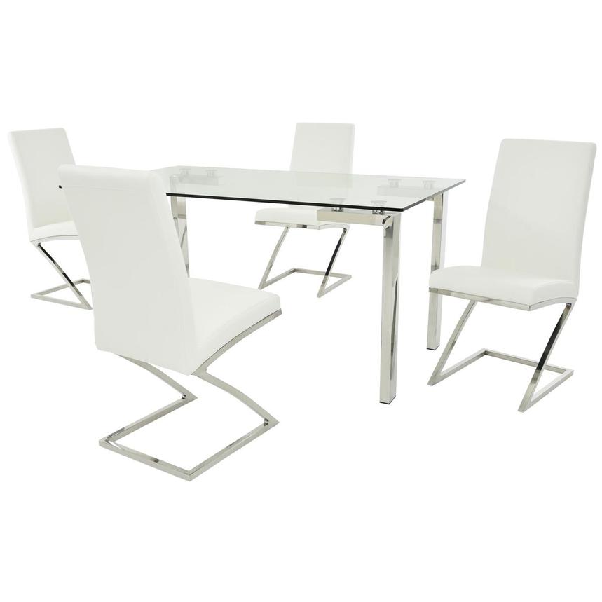 Julli/Jade White 5-Piece Dining Set  main image, 1 of 11 images.