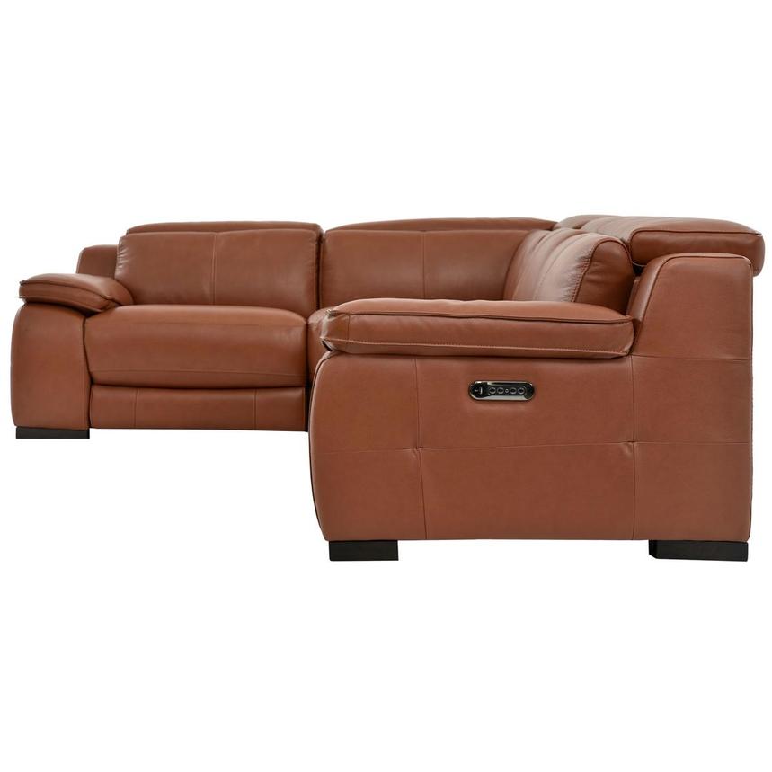 Gian Marco Tan Leather Power Reclining Sectional with 4PCS 2PWR