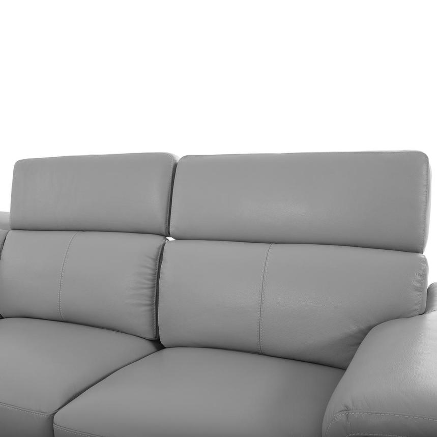 Charlie Light Gray Leather Power Reclining Sectional with 4PCS/2PWR alternate image, 7 of 14 images.