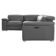 Charlie Gray Leather Power Reclining Sectional with 4PCS/2PWR  alternate image, 4 of 13 images.