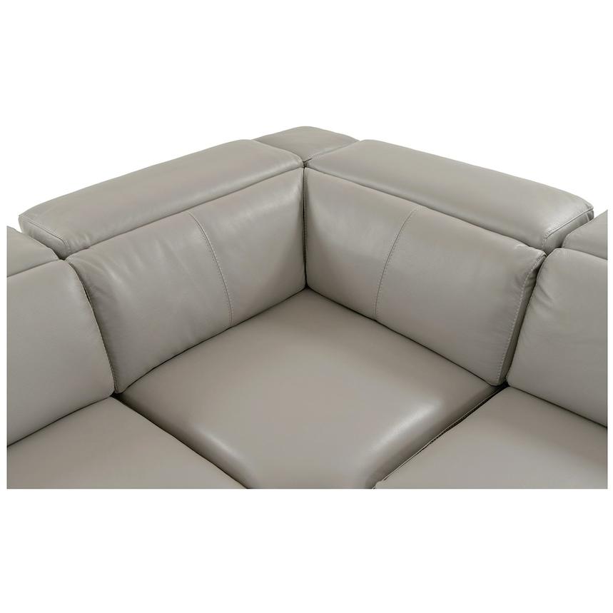 Charlie Light Gray Leather Power, Light Grey Leather Sectional With Recliners