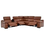 Gian Marco Tan Leather Power Reclining Sectional with 6PCS/3PWR  alternate image, 2 of 8 images.