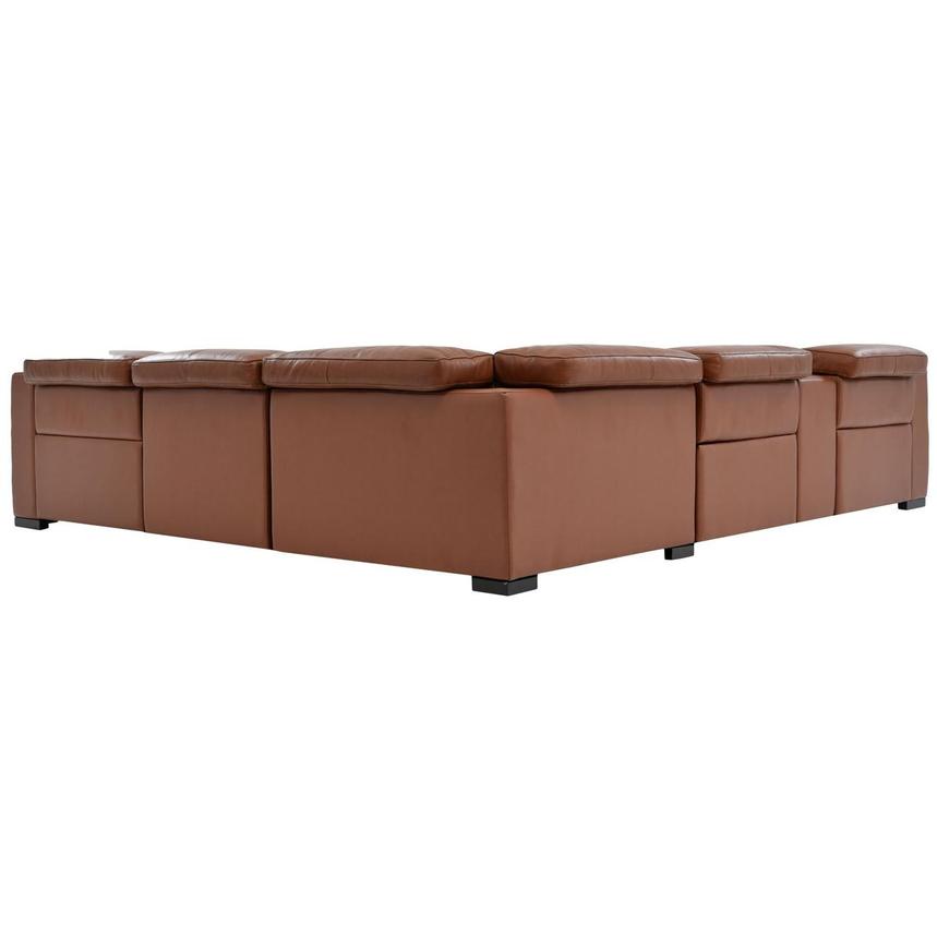 Gian Marco Tan Leather Power Reclining Sectional with 6PCS/3PWR  alternate image, 4 of 8 images.