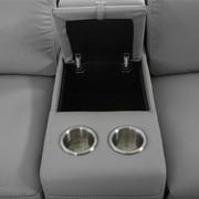 Charlie Light Gray Leather Power Reclining Sectional with 6PCS/3PWR  alternate image, 7 of 15 images.