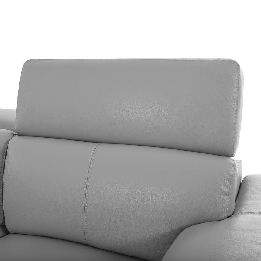 Charlie Light Gray Leather Power Reclining Sectional with 6PCS/3PWR  alternate image, 11 of 15 images.