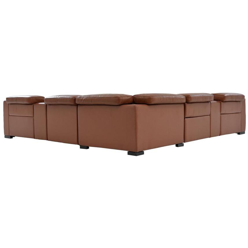 Gian Marco Tan Leather Power Reclining Sectional with 7PCS/3PWR  alternate image, 4 of 9 images.