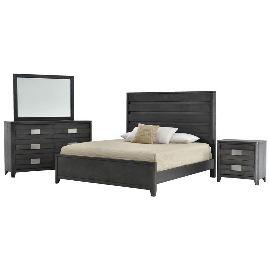 Contour Gray 4-Piece Queen Bedroom Set  main image, 1 of 5 images.