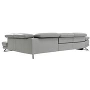 Toronto Silver Leather Power Reclining Sofa w/Right Chaise  alternate image, 4 of 7 images.