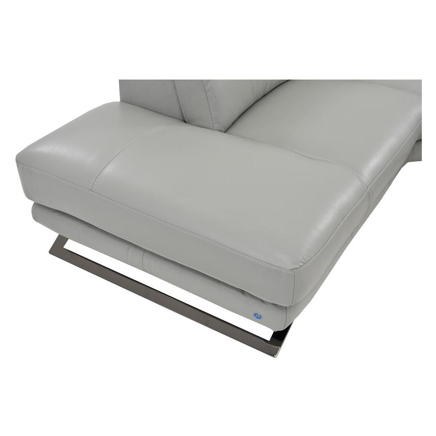 Toronto Silver Leather Power Reclining Sofa w/Left Chaise alternate image, 7 of 8 images.