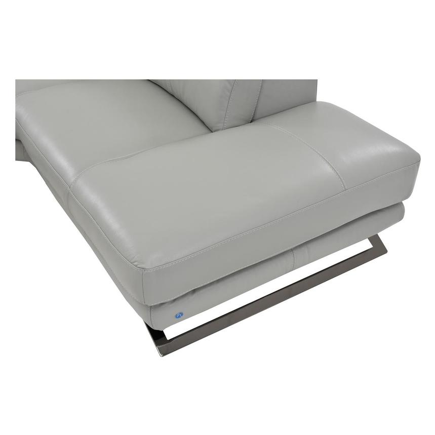 Toronto Silver Leather Power Reclining Sofa w/Right Chaise alternate image, 7 of 8 images.