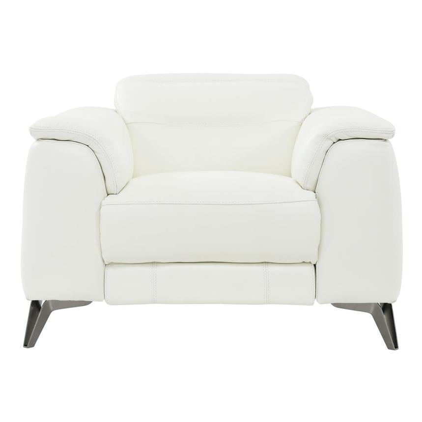 Anabel White Leather Power Recliner  main image, 1 of 10 images.