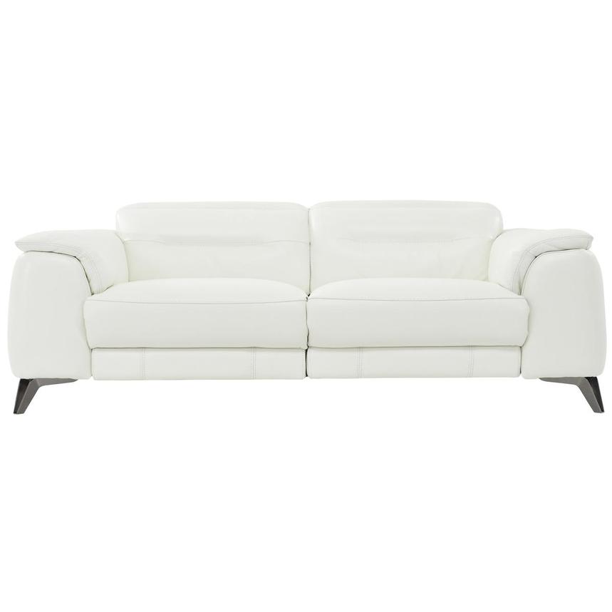 Anabel White Leather Power Reclining Sofa  main image, 1 of 10 images.