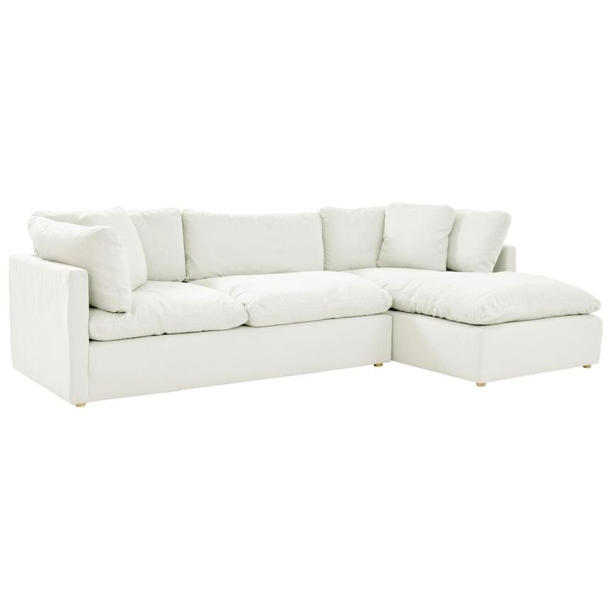 Neapolis White Corner Sofa Wright Chaise El Dorado Furniture