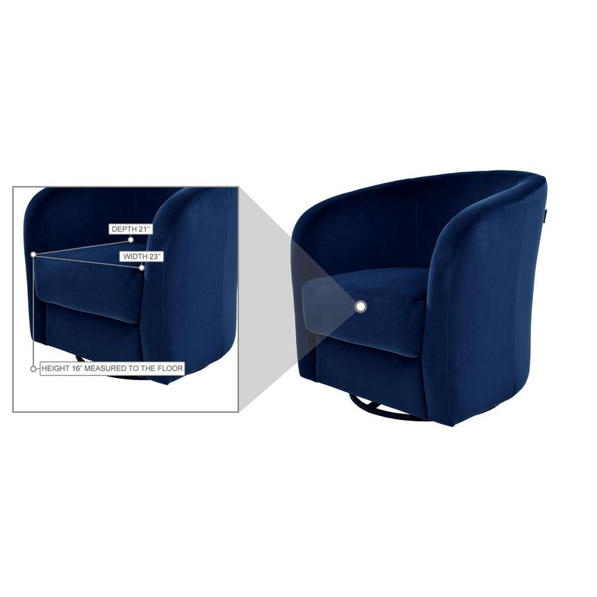 Delia Blue Accent Chair alternate image, 7 of 7 images.