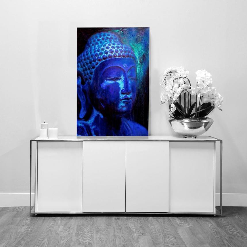 Blue Buddha Acrylic Wall Art  alternate image, 2 of 2 images.