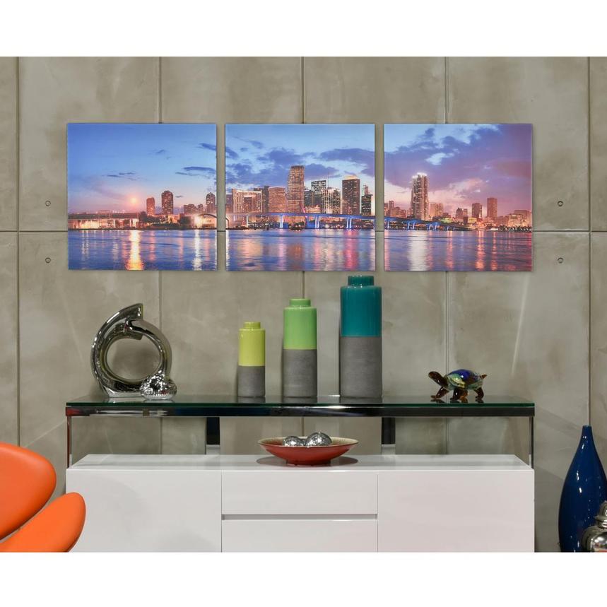 Miami Skyline III Set of 3 Acrylic Wall Art  alternate image, 2 of 5 images.