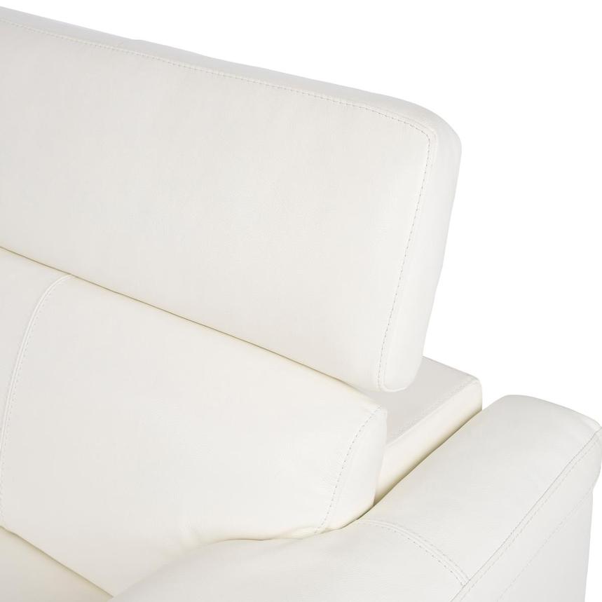 Charlie White Leather Power Reclining Loveseat  alternate image, 4 of 8 images.